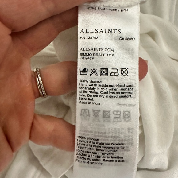 All Saints Simmo Drape Top - Picture 5 of 5